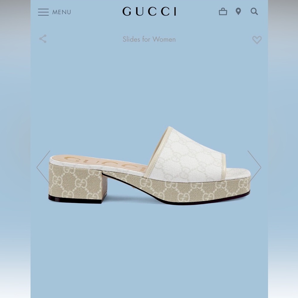 Gucci Canvas GG Slide on Sandals